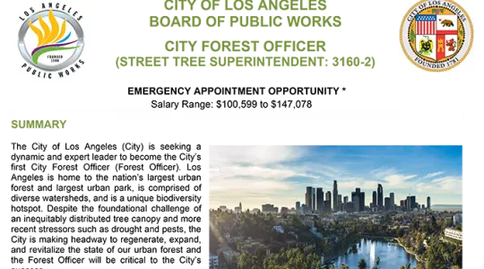 City Forest Officer Job Bulletin 12-13-2018