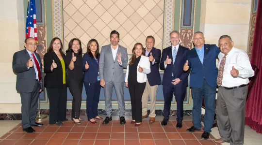 Mayor of Ensenada with LA City officials
