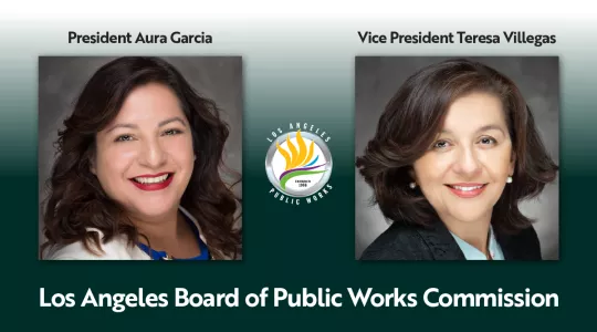 Headshots of President Aura Garcia and Vice President Teresa Villegas