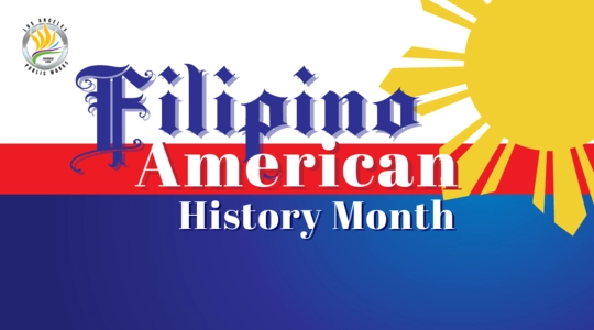 FAHM graphic with Filipino flag colors and national symbol.