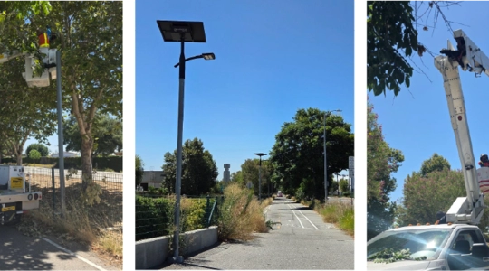 Bureau of Street Lighting Installing 233 Solar Lights for CD3 Bike Path Project