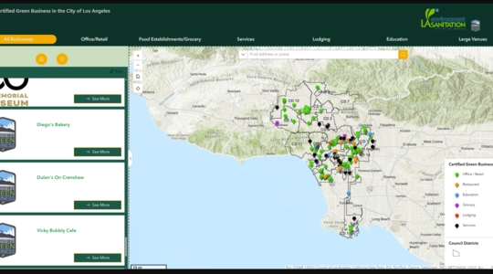 Screenshot of Green Business Directory