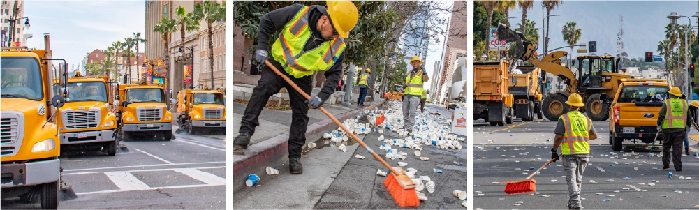 BSS Cleaning after LA Marathon