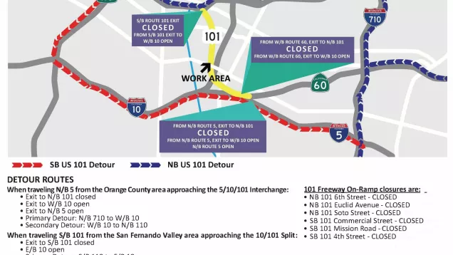 los angeles freeway traffic map