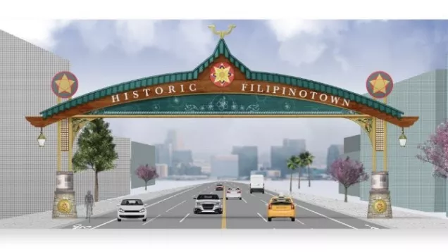 Rendering of Historic Filipinotown Eastern Gateway project