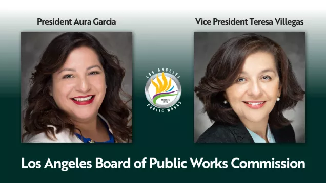 Headshots of President Aura Garcia and Vice President Teresa Villegas