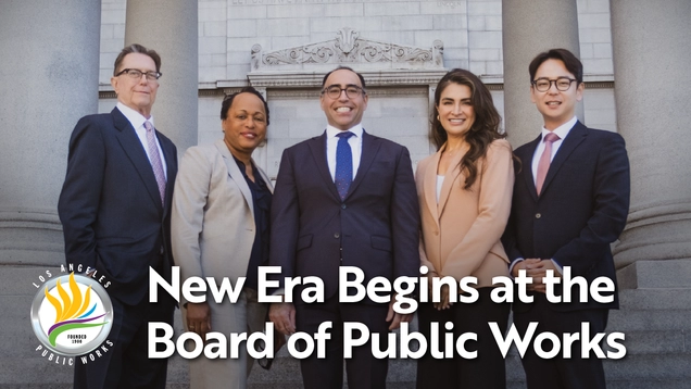 picture of the new board of public works leadership and comissioners