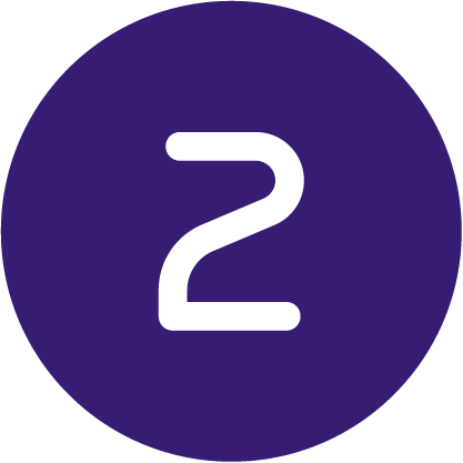 Icon of the Number 2 in a Circle
