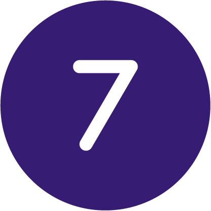 Icon of the Number 7 in a Circle